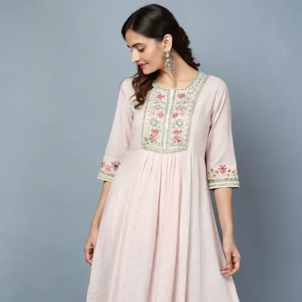 Embroidered Cotton Kurti