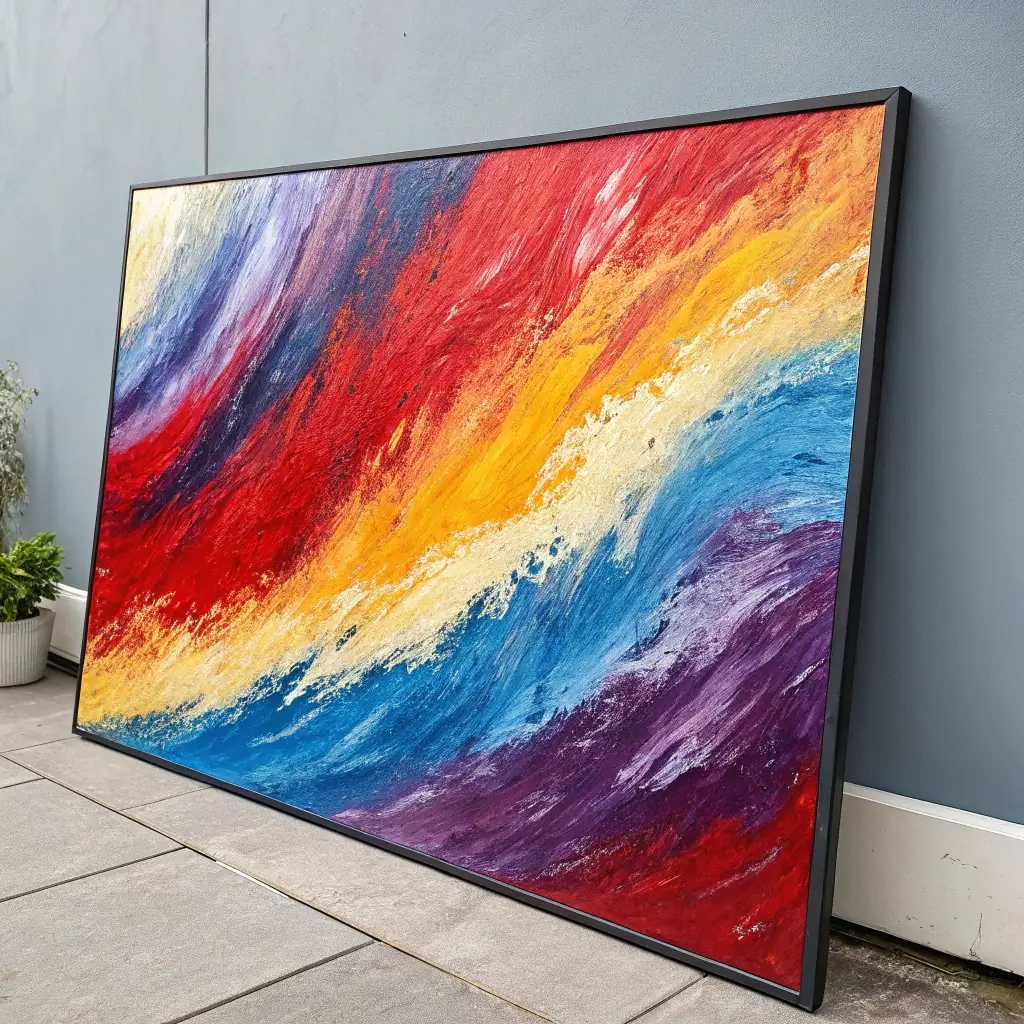 Tache d'encre colorée